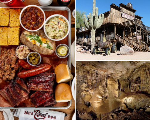 "Some of the best Eating and places to visit in Arizona." cover photo collage