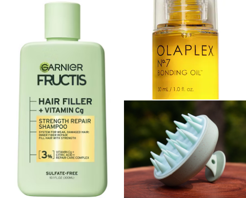 Hair products I use as someone who dyes her hair 👩🏼 cover photo collage