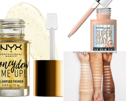 full face of underrated drugstore makeup cover photo collage