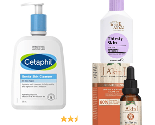 My (affordable) skin care routine for glowing skin! cover photo collage