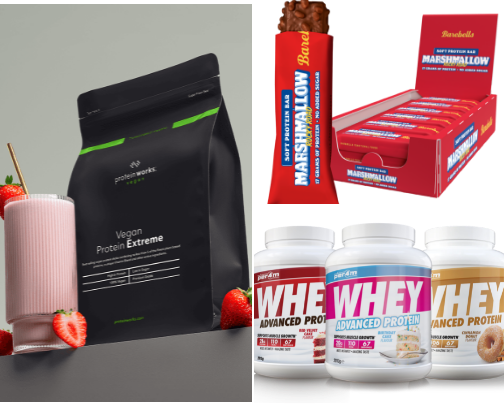 My protein selection for my weight loss journey cover photo collage