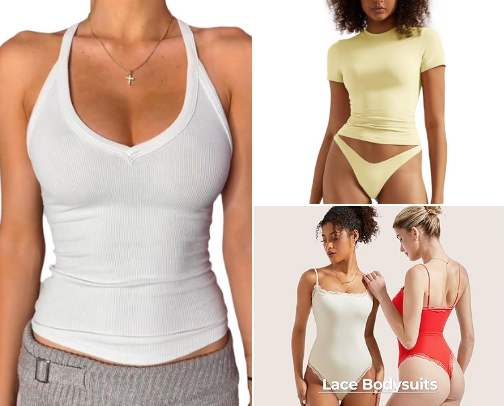 The most F L A T T E R I N G affordable outfits you need from Amazon ✨ cover photo collage