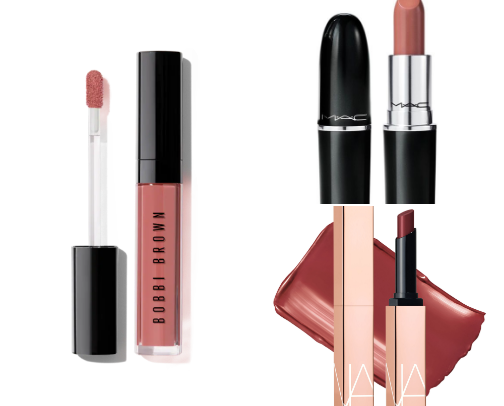 warm nude, rose‑brown, and earth‑toned shades — perfect for daily wear cover photo collage
