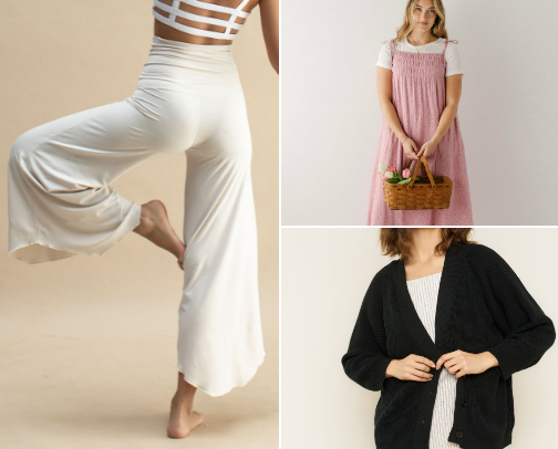 Natural fiber clothes cover photo collage