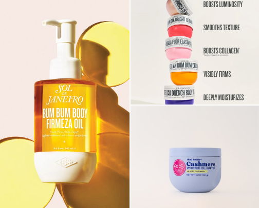 "Hydrate, Exfoliate, Glow: Transform Your Body's Skin" cover photo collage