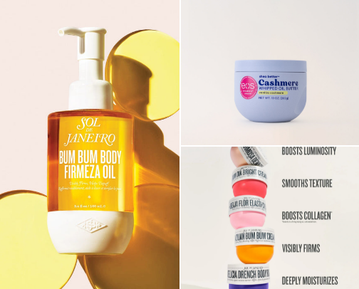 "Hydrate, Exfoliate, Glow: Transform Your Body's Skin" cover photo collage