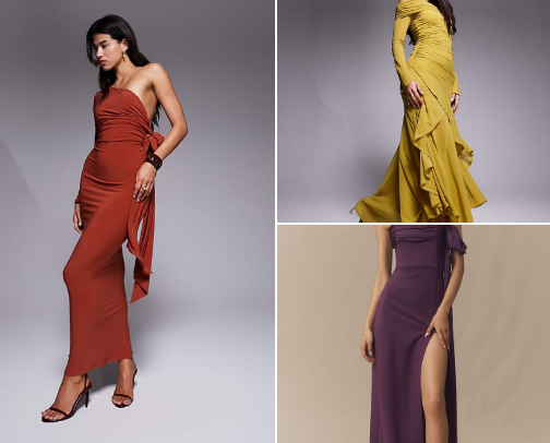 Autumn I Do’s: Wedding Guest Dress Picks ✨ cover photo collage