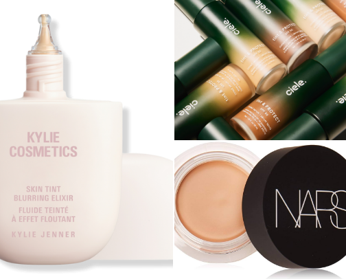 Holy grail makeup items cover photo collage