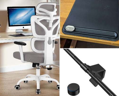 The "Minimalist Home Office & WFH Essentials" Gift Guide cover photo collage