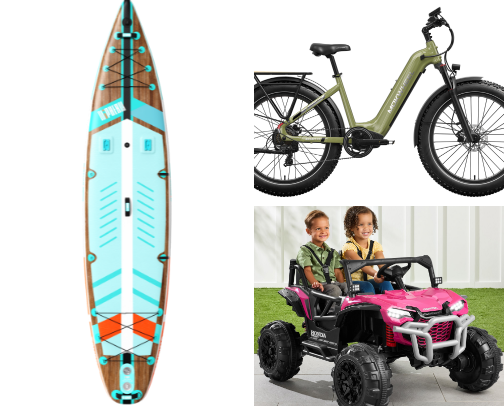 TAKIN' A RIDE!  CHECK OUT THESE COOL RIDE ONS! cover photo collage