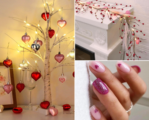 Valentine’s Day Decor cover photo collage