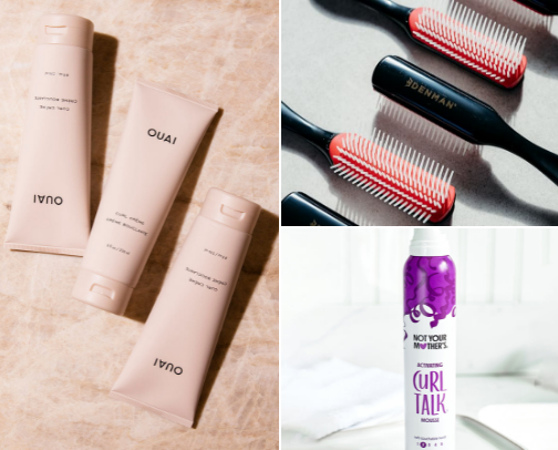 🌊 Wavy/curly hair routine cover photo collage