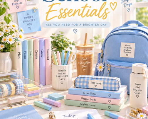 School essential cover photo collage