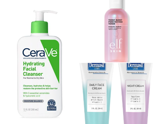 Skincare dreams (affordable recs) cover photo collage