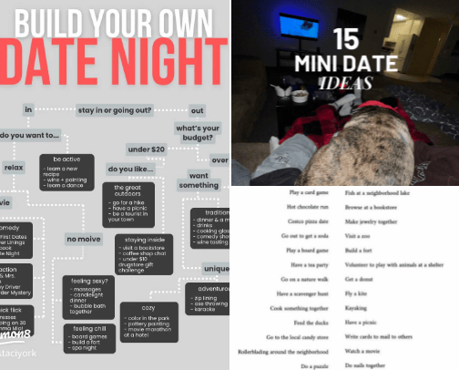 Date night ideas cover photo collage
