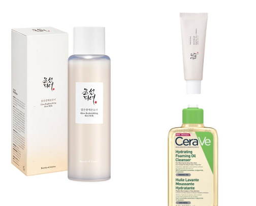 skincare routine for glass shiny skin 🫧✨ cover photo collage