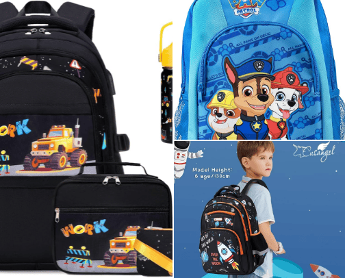School bags (boy) cover photo collage