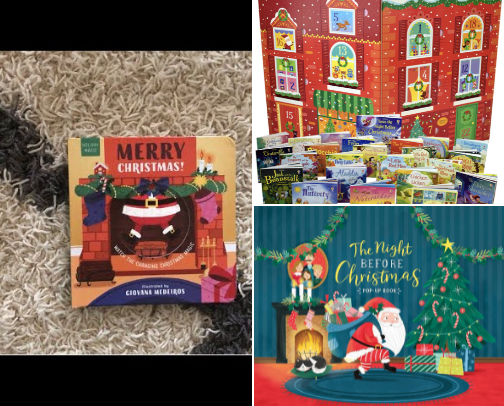 Christmas Book list cover photo collage
