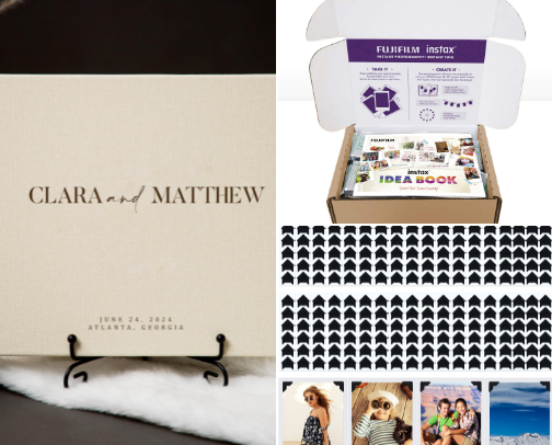 Photo Guest Book Guide cover photo collage