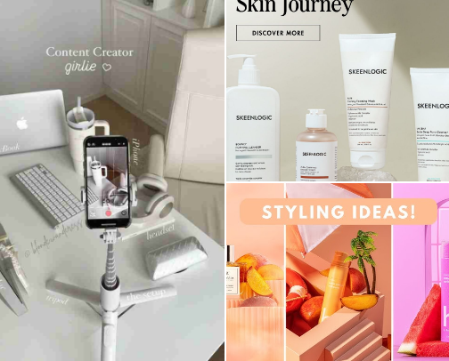 Beauty, Lifestyle and Creator Tips ✨ cover photo collage
