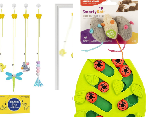 Toys My Cats Actually Prefer Over *Trash* cover photo collage