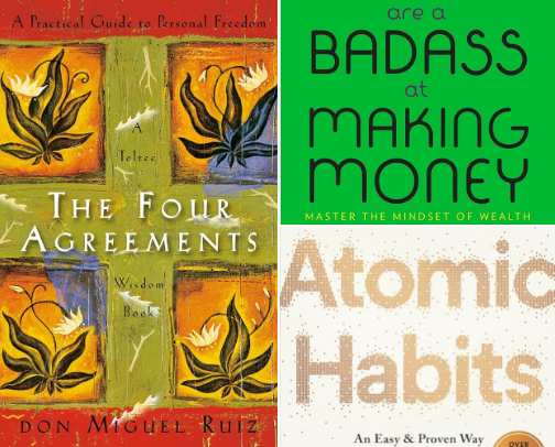 Self-help books to read cover photo collage