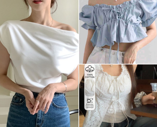 Korean Fashionable Tops for Women in Shein cover photo collage