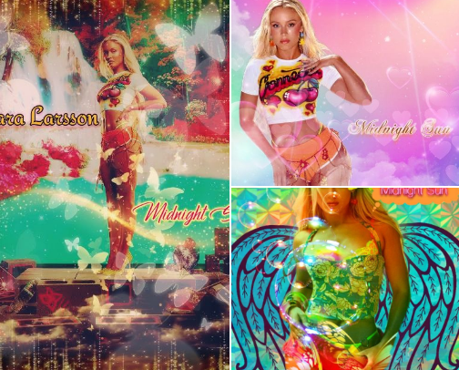 Zara Larsson's Midnight sun edits I made cover photo collage