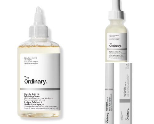 Ordinary skincare products cover photo collage