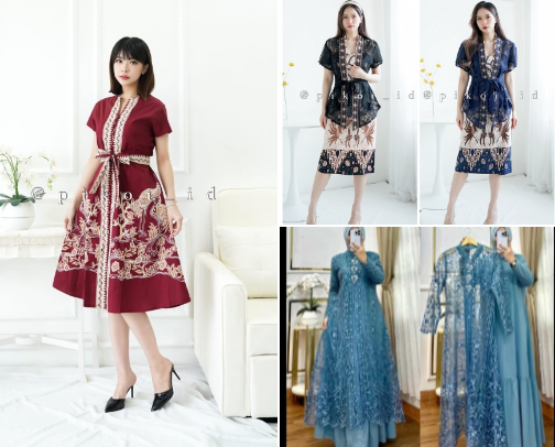 Kebaya and Batik khas Indonesia cover photo collage