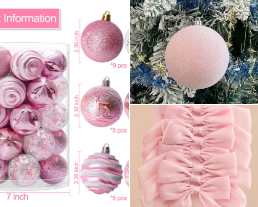 I’m Dreaming of a Pink Christmas! 🎄💕 Pink Christmas Decor I love cover photo collage