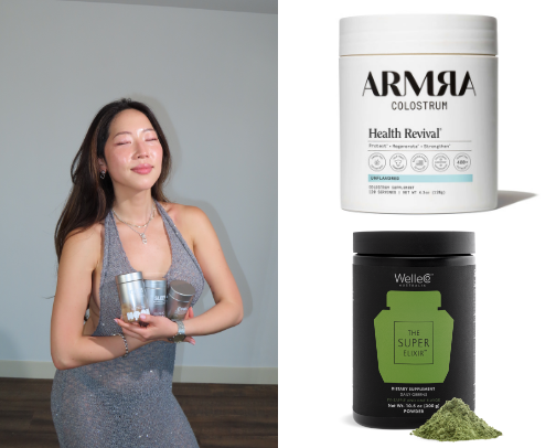 Wellness faves for glowy skin, shinier hair, & debloating as a summer 2026 bride cover photo collage
