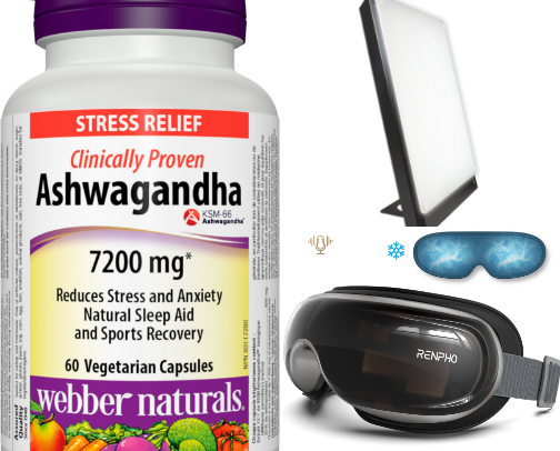 supplements & products i use to better my mental health 💆‍♀️🤍🧸 cover photo collage