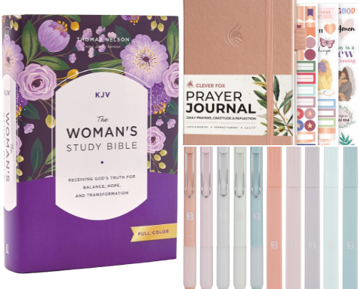 Journaling, Faith and study essentials. cover photo collage