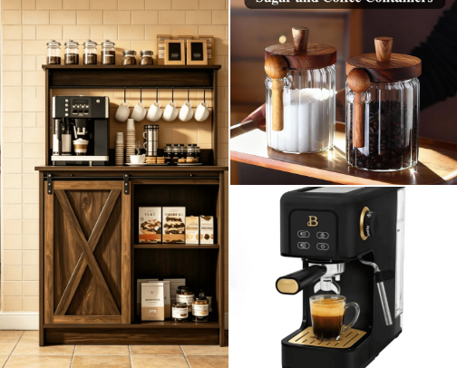 The Cozy Coffee Bar: Home Cafe Essentials cover photo collage