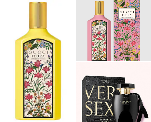 Sexy women's perfume cover photo collage