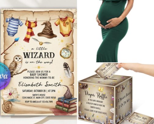 Harry Potter Baby Shower cover photo collage
