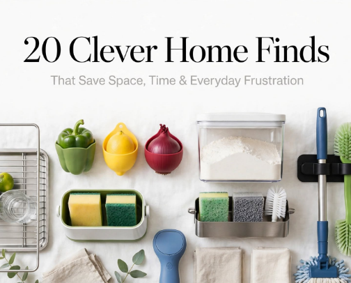 20 Clever Home Finds That Save Space, Time & Everyday Frustration cover photo collage