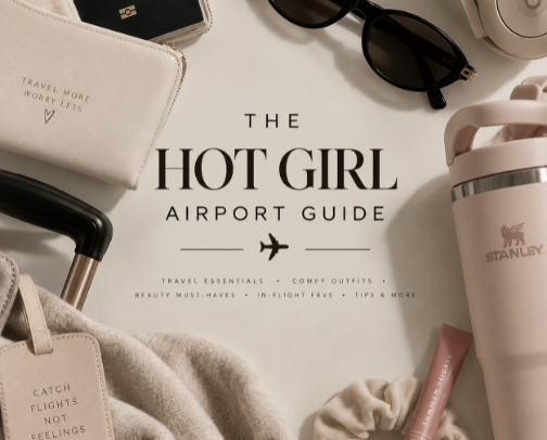 THE hot girl airport guide cover photo collage