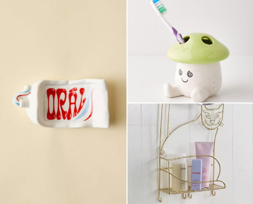 Creative bathroom decorations cover photo collage
