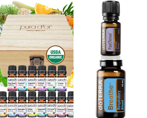 Essential oils cover photo collage