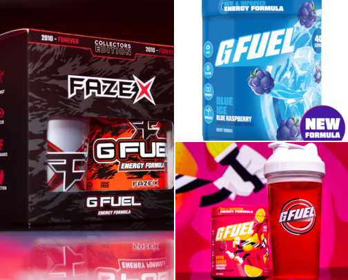 G FUEL flavors I run on stream cover photo collage