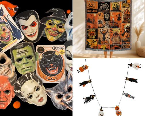 Vintage Halloween cover photo collage