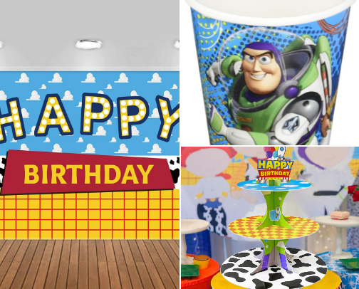 Toy Story birthday party cover photo collage