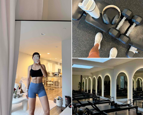 what to wear when working out 🎧💪🏼✨ cover photo collage