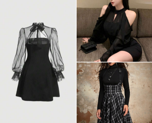 Simple yet elegant and sexy outfits cover photo collage