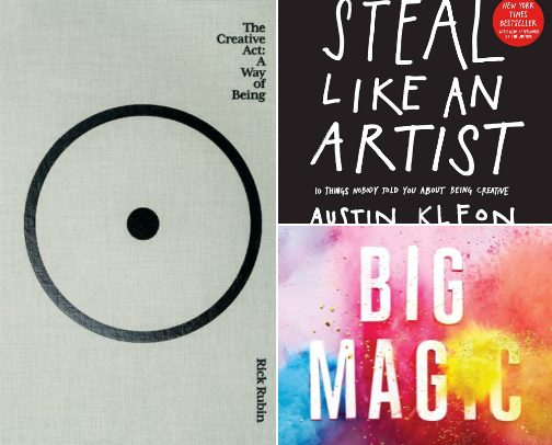 Pages That Ignite: A List of Books for Creative People cover photo collage