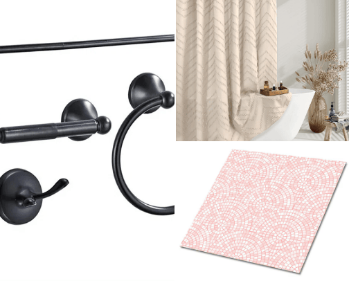 Some Items for Small Bathroom Decor on a Budget✨ cover photo collage