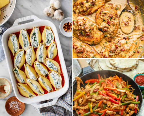 Quick, easy and toddler approved dinner ideas cover photo collage