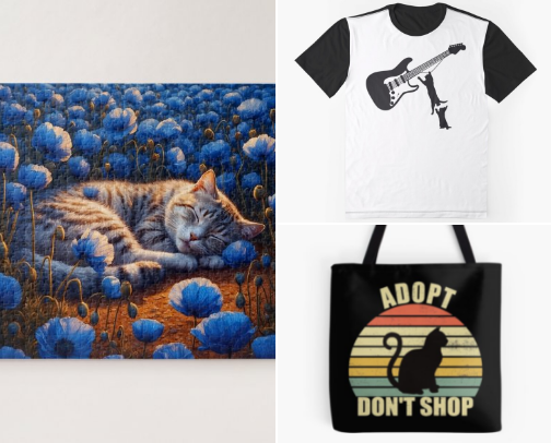 Unique gifts for cats lovers. cover photo collage
